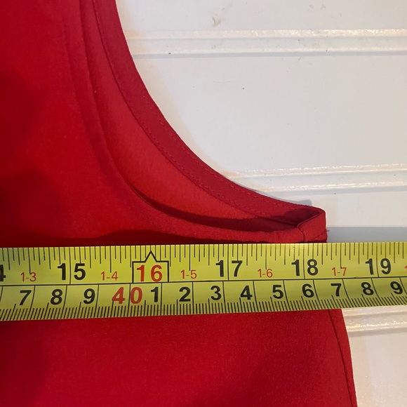 J Crew Orange/Red Ruffle Sleeveless Top - Picture 9 of 10